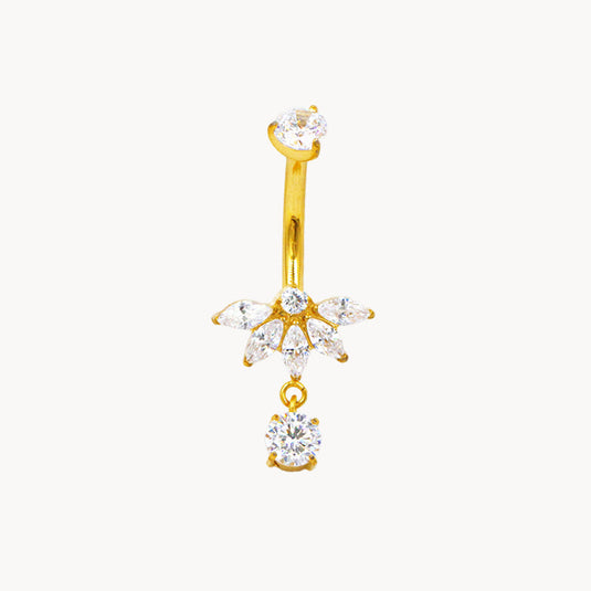 Fächer Tropfen Bauchnabelpiercing aus Titan