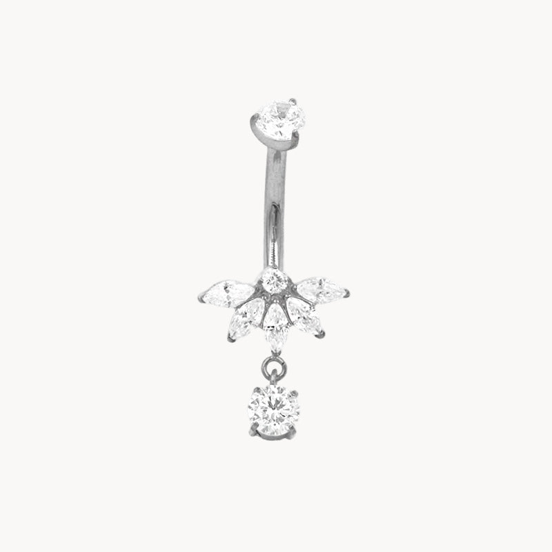 Fächer Tropfen Bauchnabelpiercing aus Titan