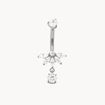Fächer Tropfen Bauchnabelpiercing aus Titan