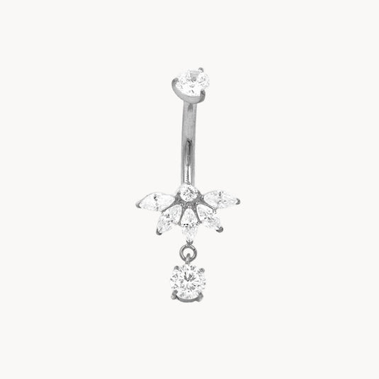Fächer Tropfen Bauchnabelpiercing aus Titan