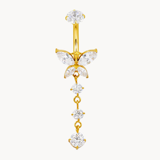 Schmetterling Anhänger Bauchnabelpiercing aus Titan