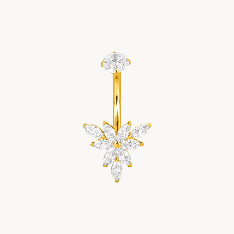 Blüte Zentrum Bauchnabelpiercing aus Titan