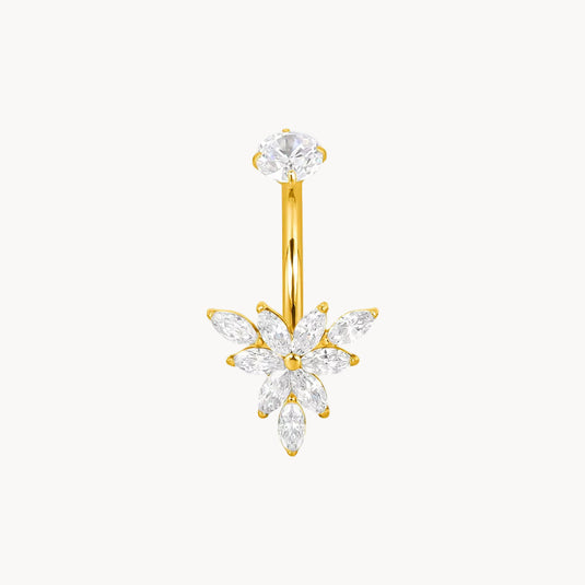 Blüte Zentrum Bauchnabelpiercing aus Titan