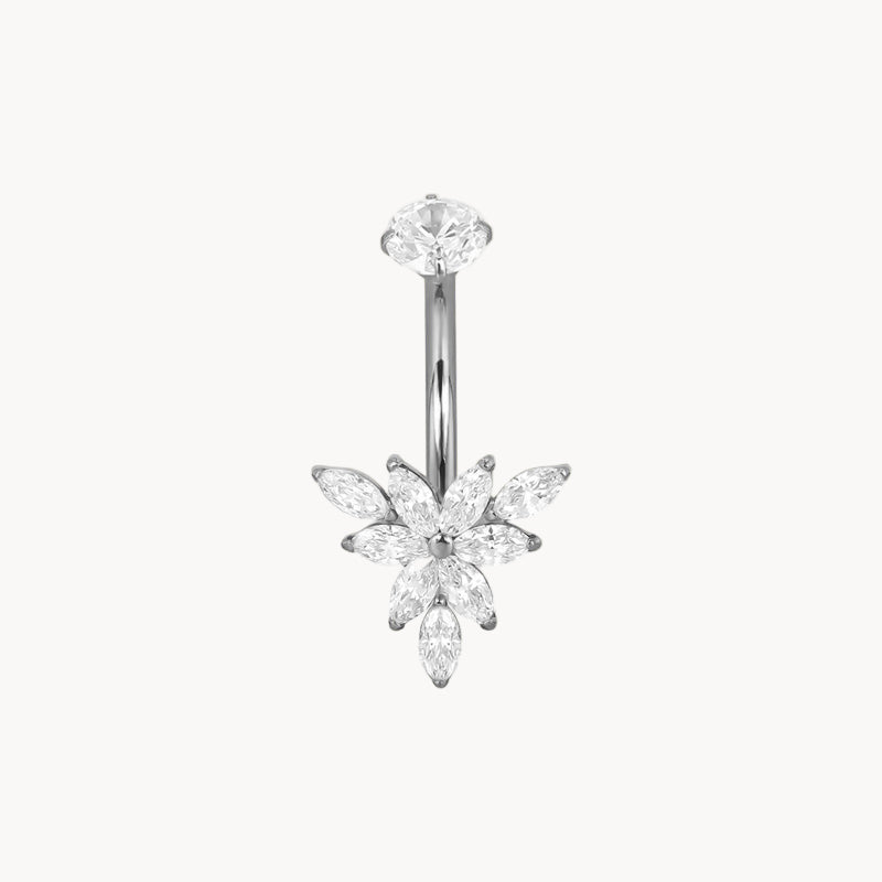 Blüte Zentrum Bauchnabelpiercing aus Titan