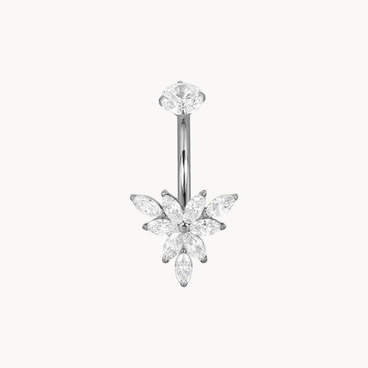 Blüte Zentrum Bauchnabelpiercing aus Titan