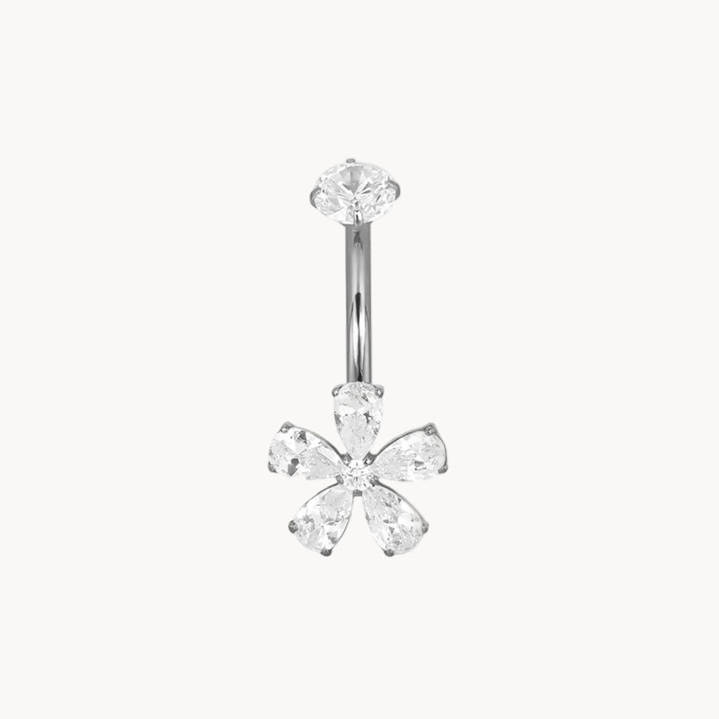 Blüte fünfblatt Bauchnabelpiercing aus Titan