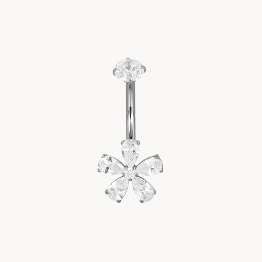 Blüte fünfblatt Bauchnabelpiercing aus Titan