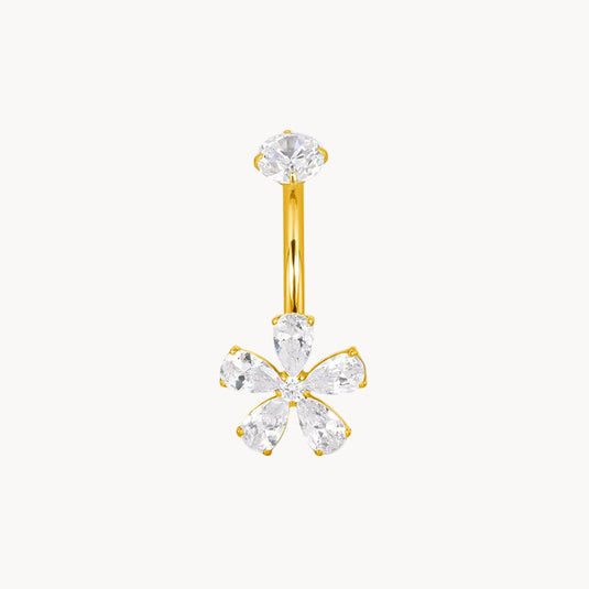 Blüte fünfblatt Bauchnabelpiercing aus Titan