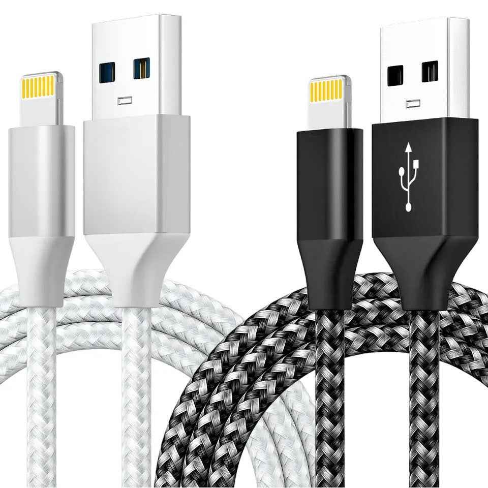 DREIKS Ladekabel für iPhone USB-A auf 8-Pin Nylon Datenkabel 3A USB 2.0 Handy