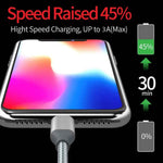 DREIKS Ladekabel für iPhone USB-A auf 8-Pin Nylon Datenkabel 3A USB 2.0 Handy