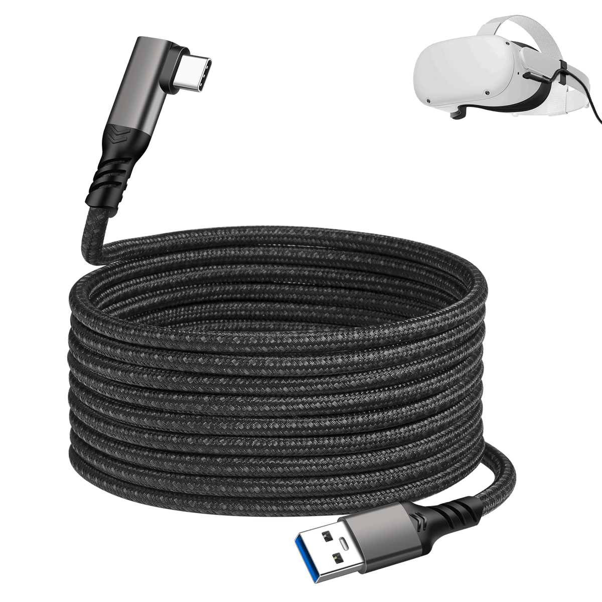 DREIKS 90 Grad Typ-C Ladekabel Winkel USB-A USB-C Kabel abgewinkelt 3A Nylon USB 3.2 Namma Markt