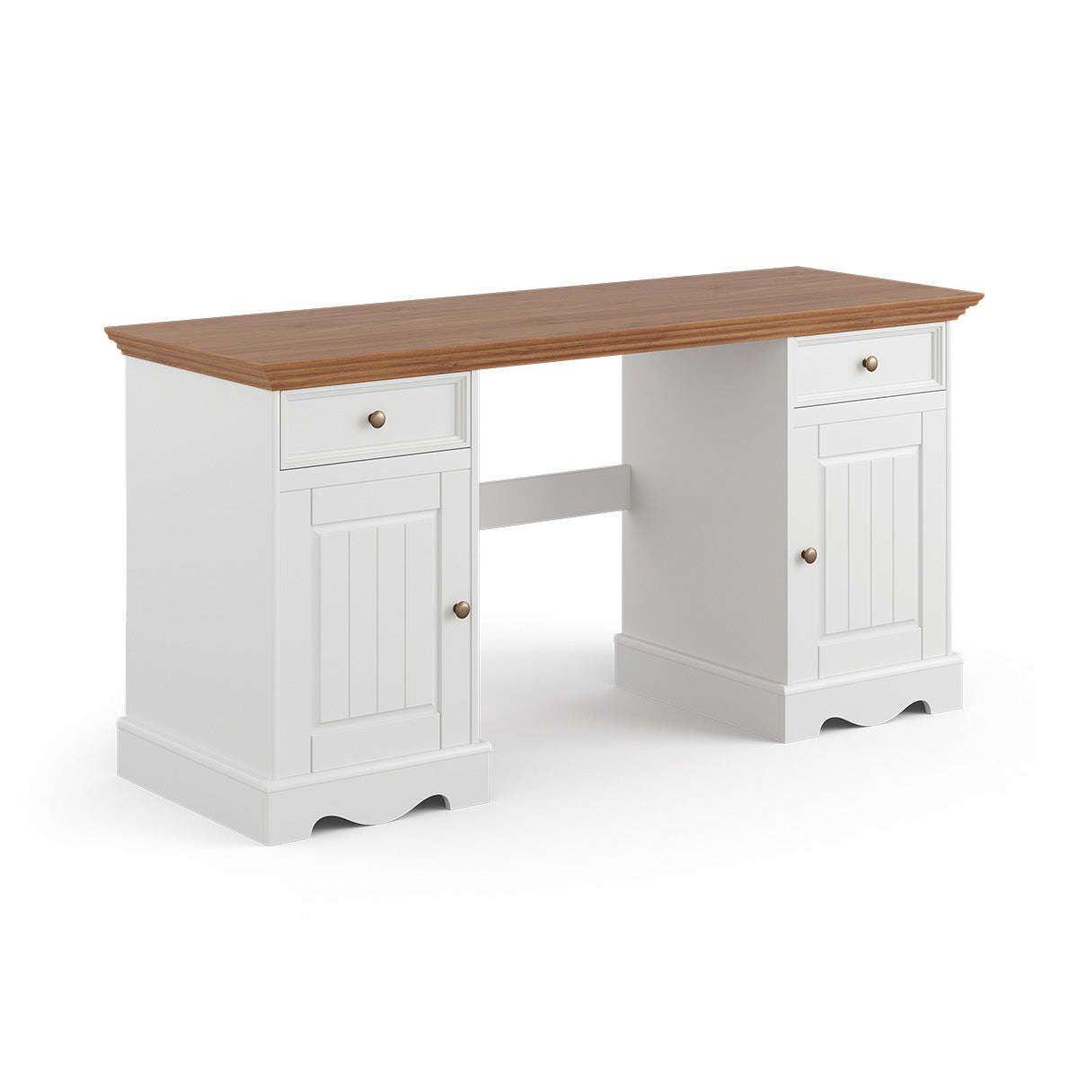 Bologna Elegante Schreibtisch – Weiß & Eichenoptik für Ihr Homeoffice Namma Markt