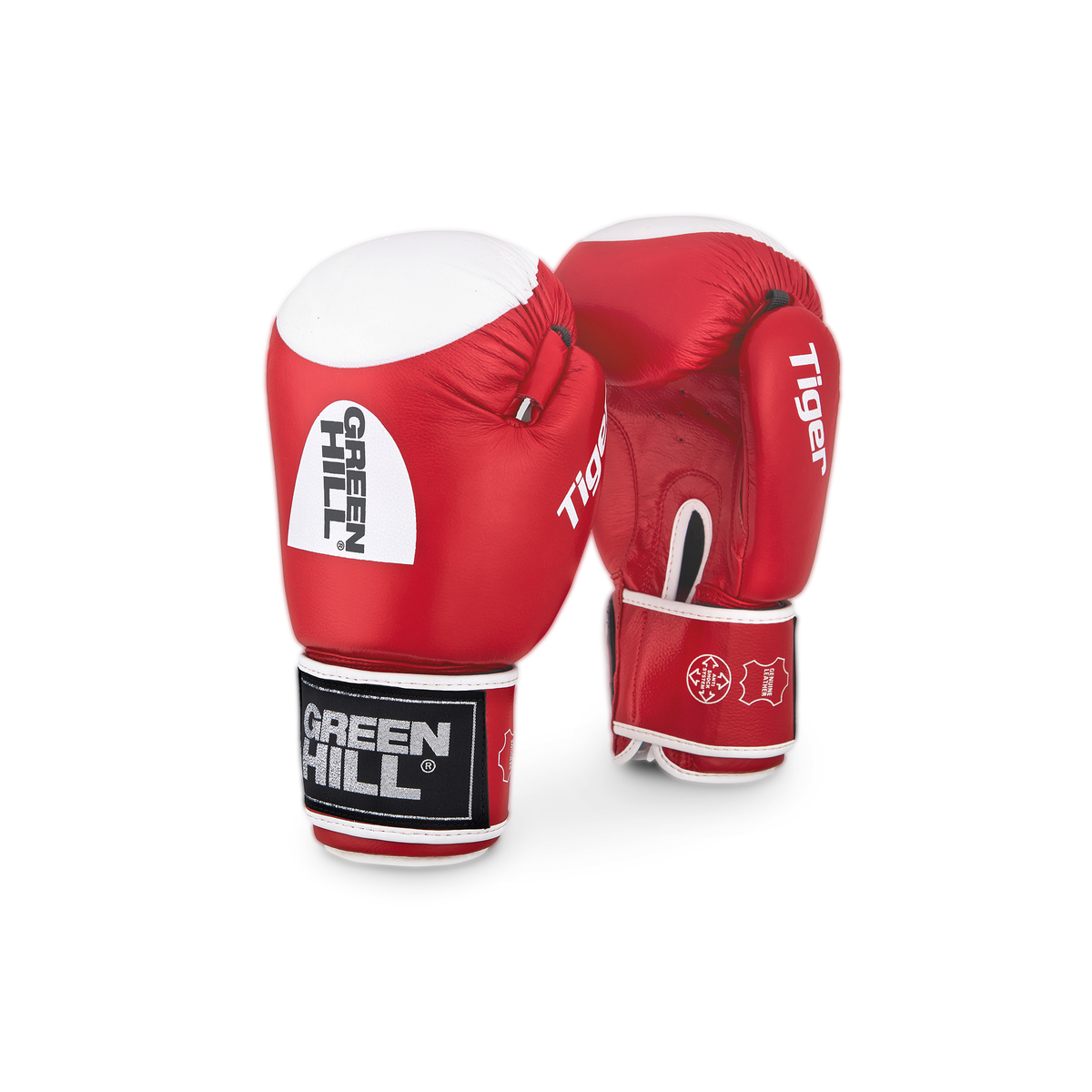 Green Hill TIGER Boxhandschuhe mit Trefferfläche - Leder (D Logo)
