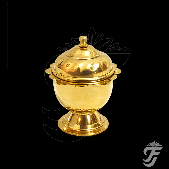 BRASS KUMKUM CHIMIL-3.5 INCH product image 1