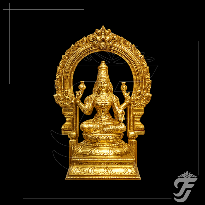 BRASS LAXMI STATUE - 6 INCH product image 1