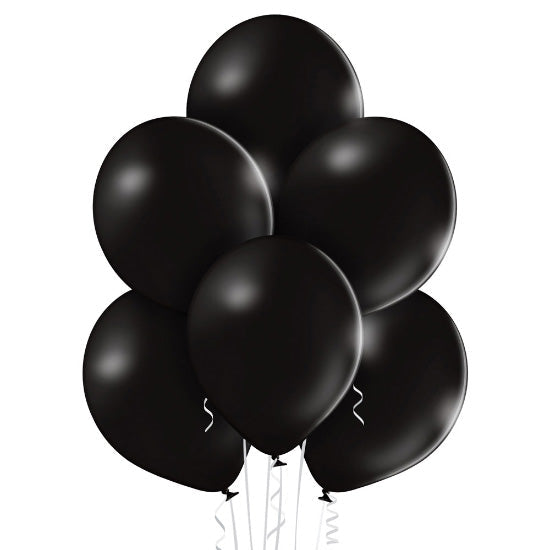 25 Stk. Luftballon Uni Pastell Ø 30cm | Schwarz