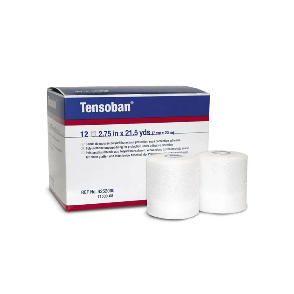Tensoban, Polsterschaumbinde, 7 cm x 20 m | Packung (12 Binden)