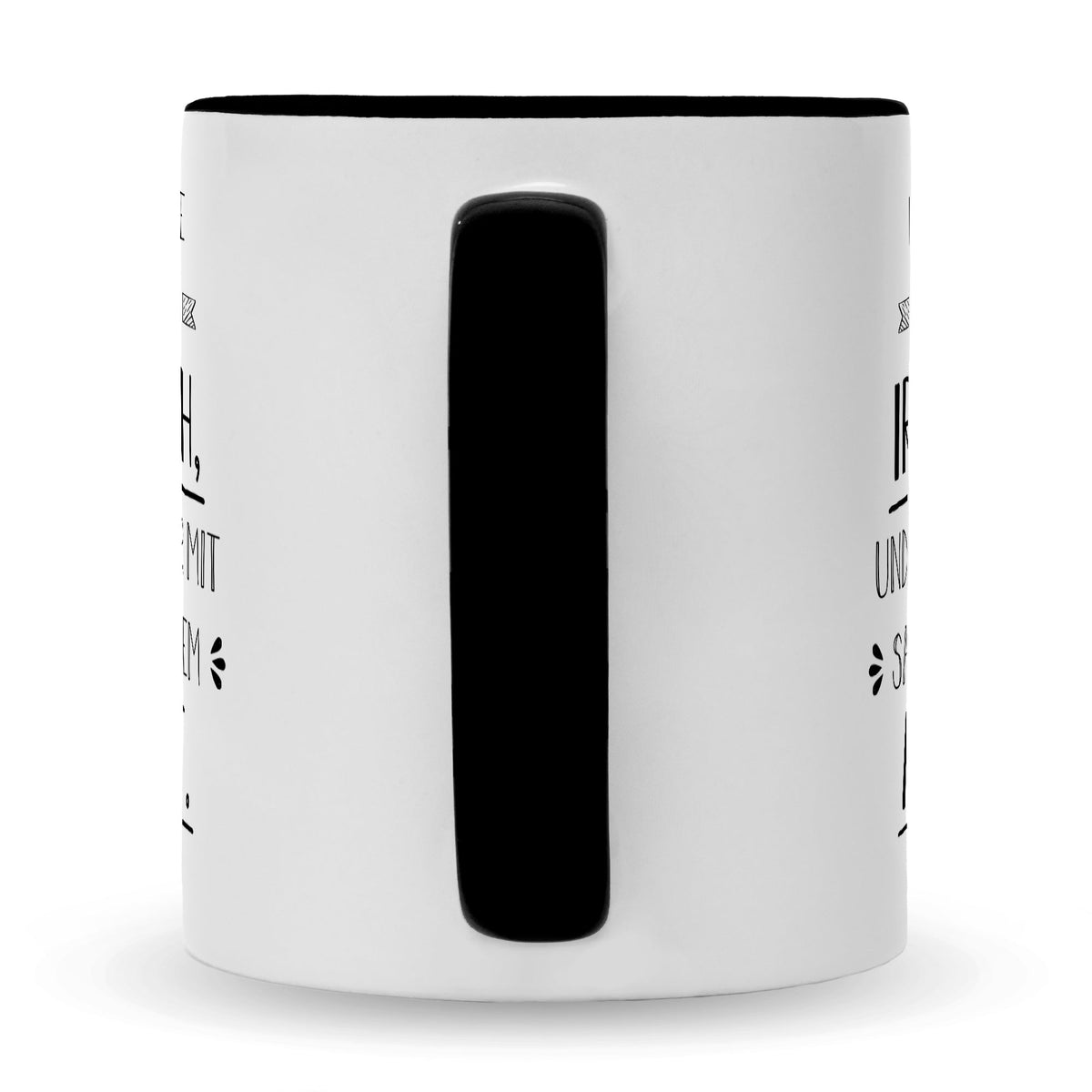 Bedruckte Tasse mit Spruch Spreche Ironisch