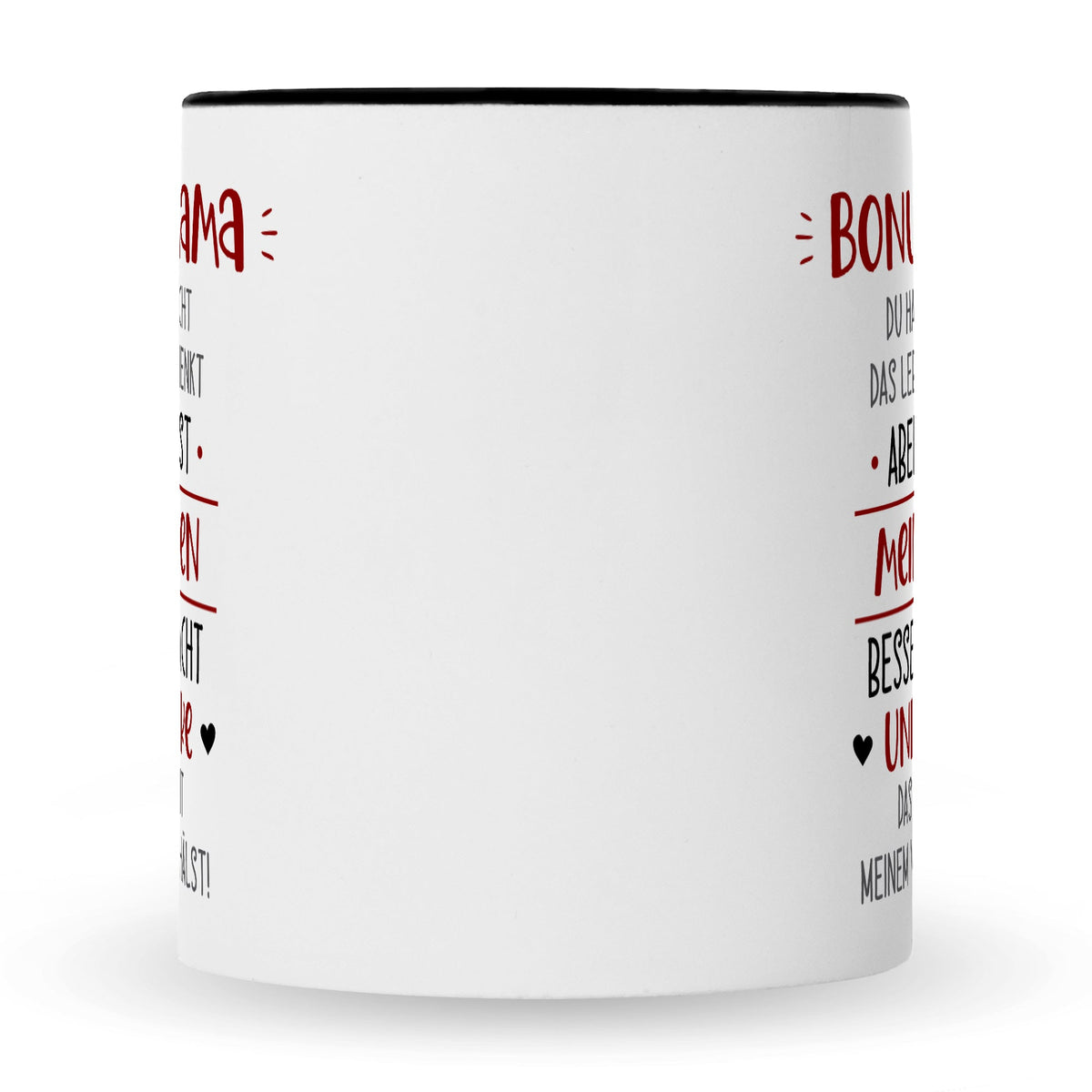Bedruckte Tasse mit Spruch Bonus Eltern