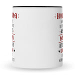 Bedruckte Tasse mit Spruch Bonus Eltern