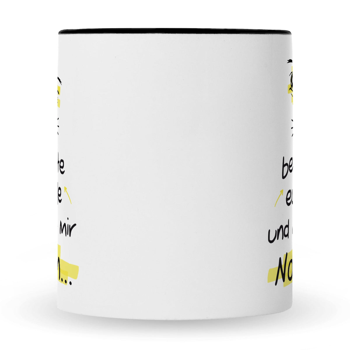 Bedruckte Tasse mit Spruch Ich beobachte euch alle