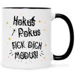Bedruckte Tasse mit Spruch Hokus Pokus