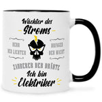 Bedruckte Tasse mit Spruch Wächter des Stroms