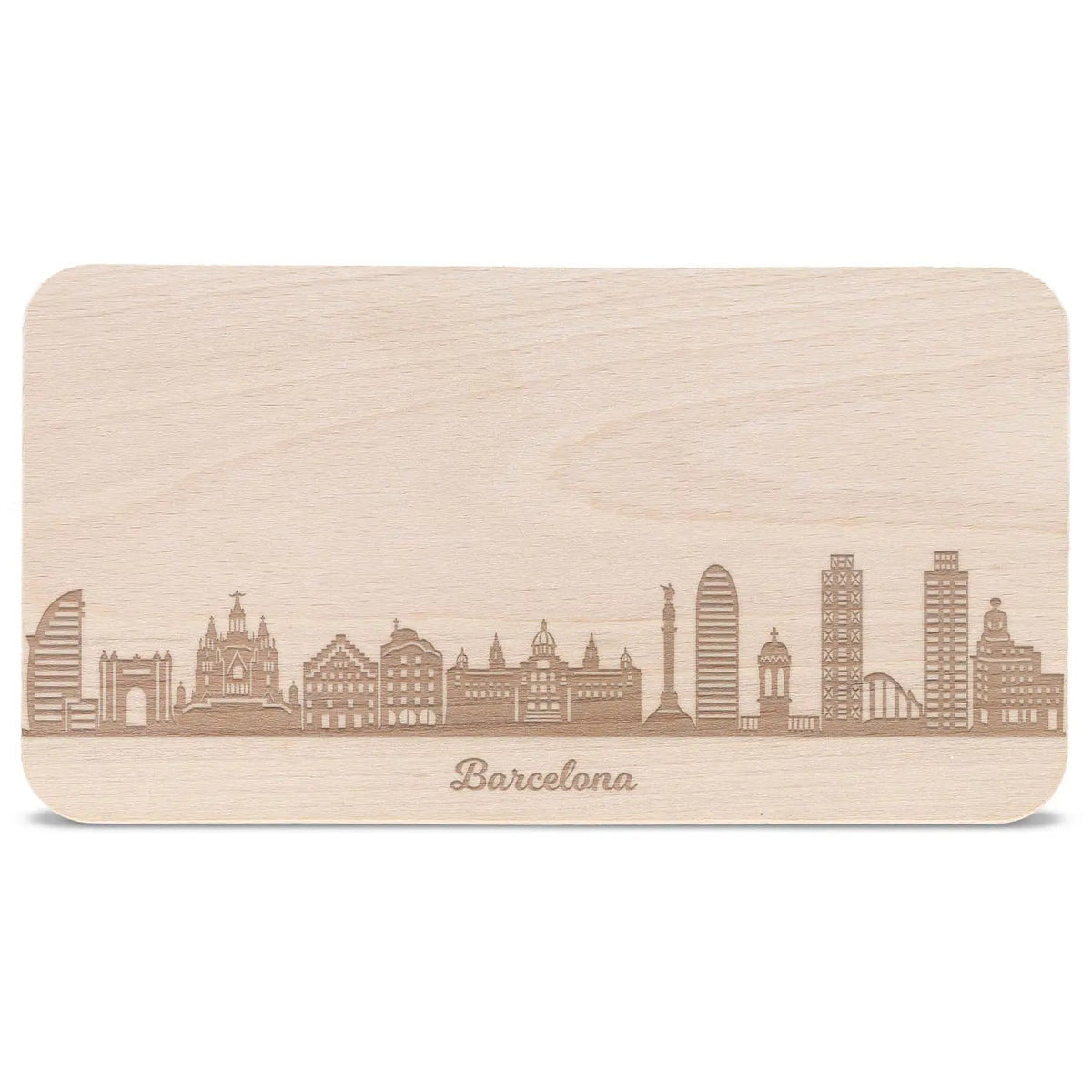 Frühstücksbrettchen Skyline Barcelona