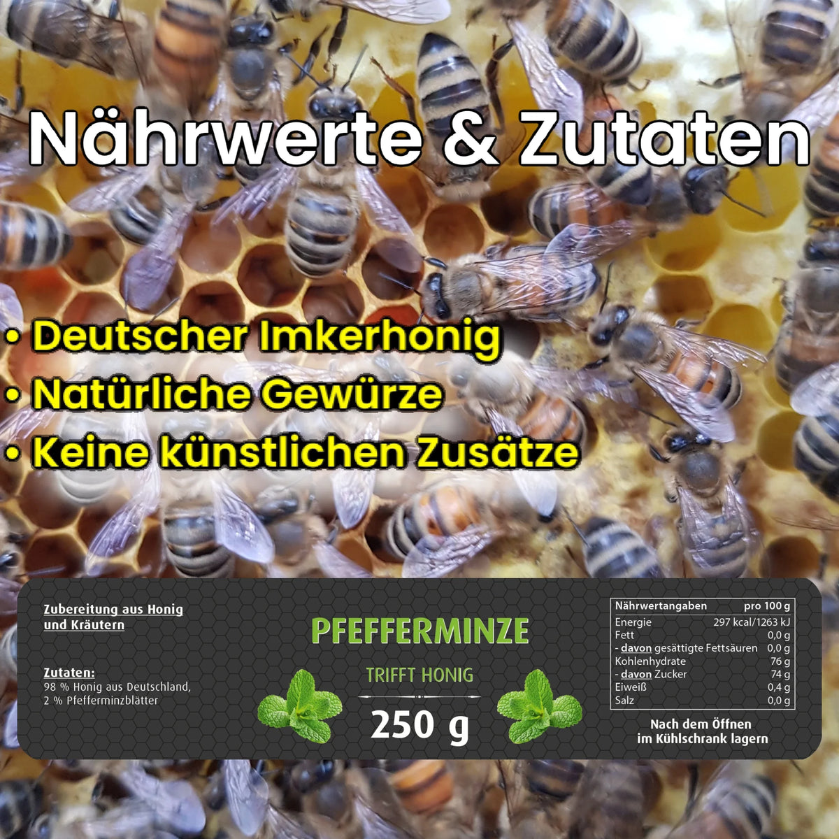 Honig-Geschenkpaket mit zwei Gläsern