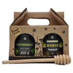 Honig-Geschenkpaket mit zwei Gläsern