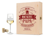 Stölzle Lausitz Weinglas mit Gravur "Bester Papa aller Zeiten"