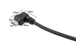 USB 2.0 Kabel 200 cm Typ A Stecker zu Micro B Stecker Spirale Winkel in Schwarz | System-S