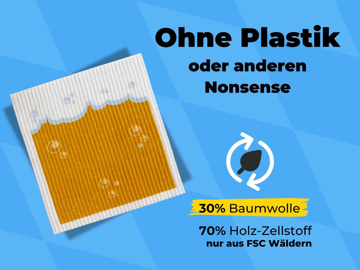 Bier Spültücher bedruckt (5x) als nette Geschenkidee