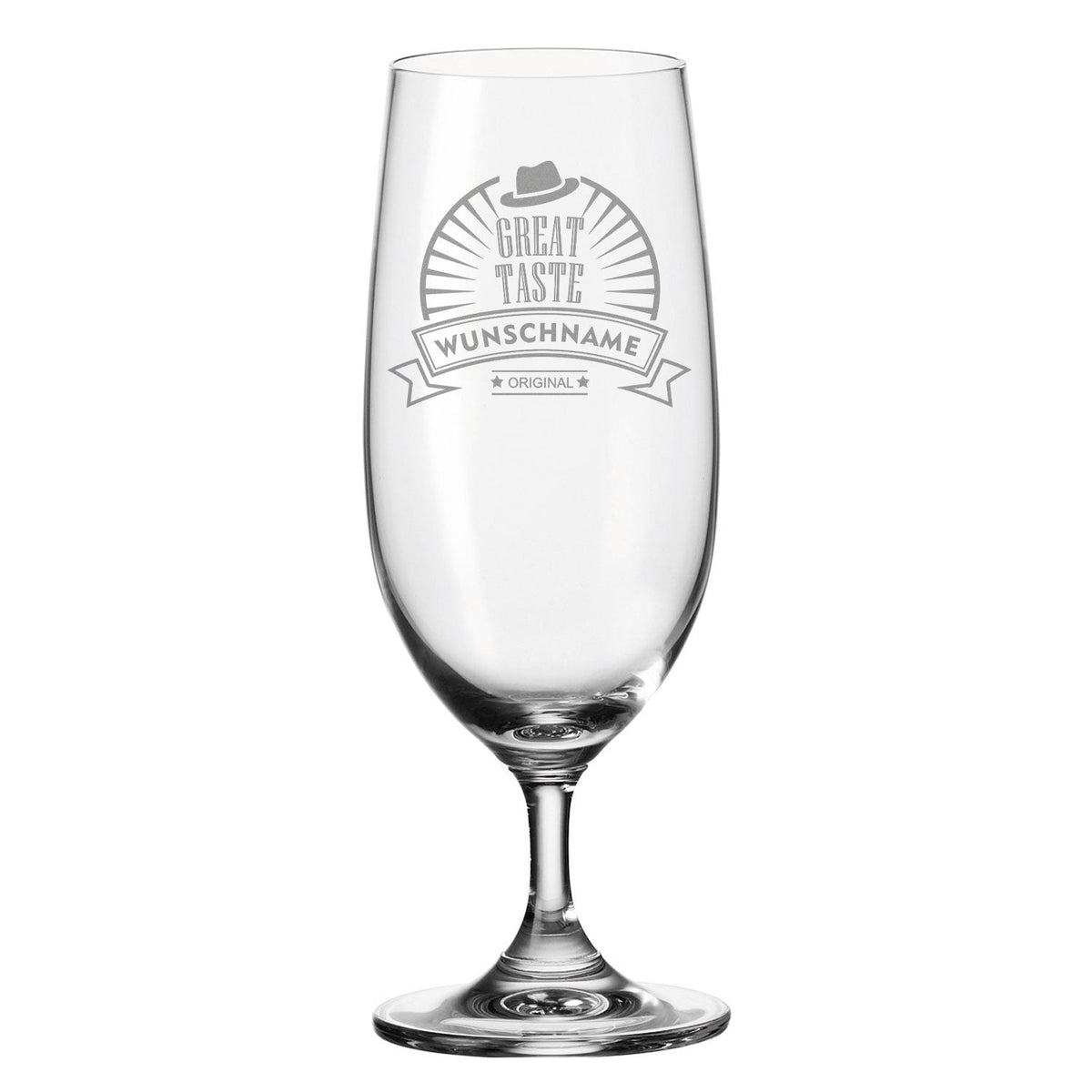 Stölzle Lausitz Bierglas mit Gravur "Great Taste" mit Namen