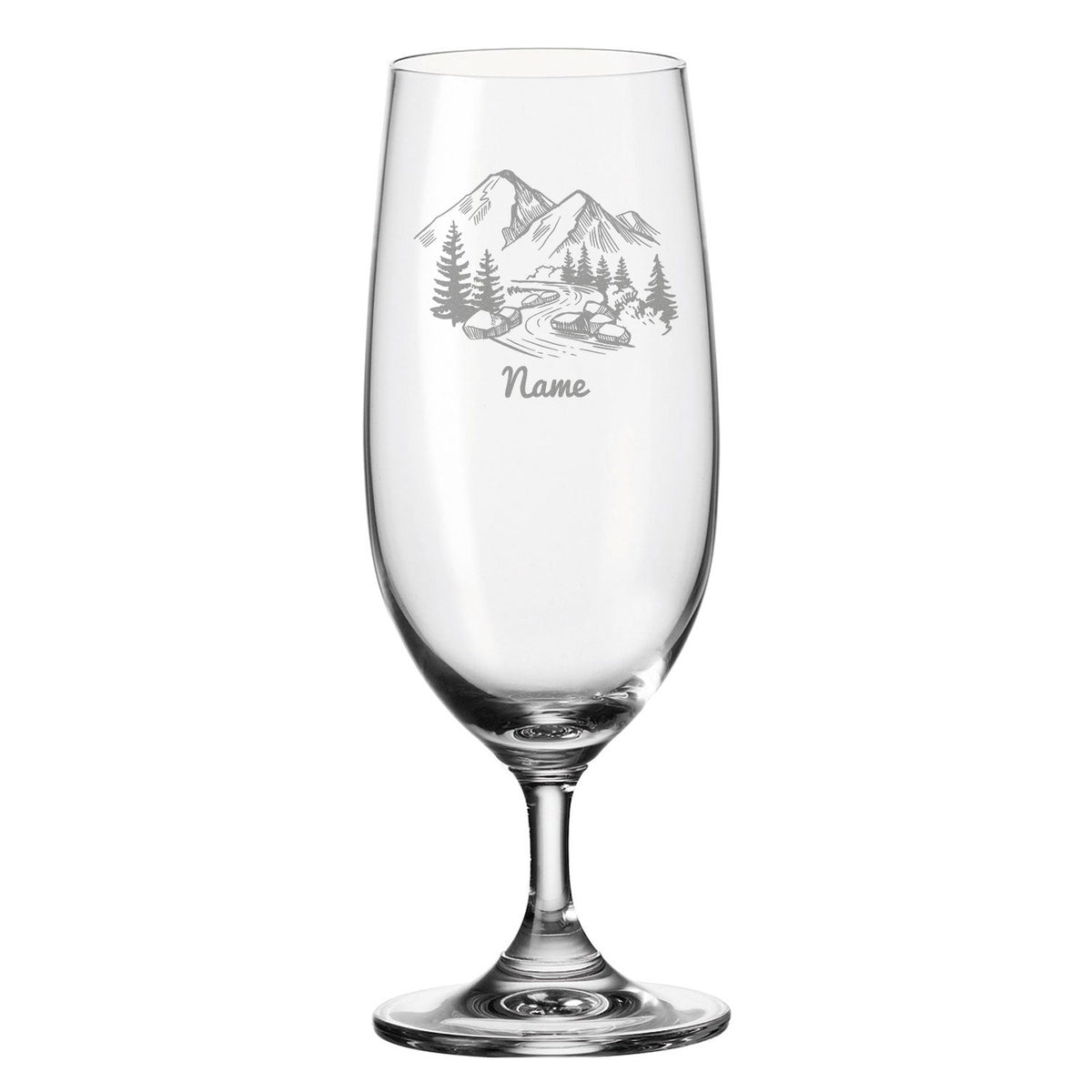 Stölzle Lausitz Bierglas mit Gravur "Mountain" mit Namen