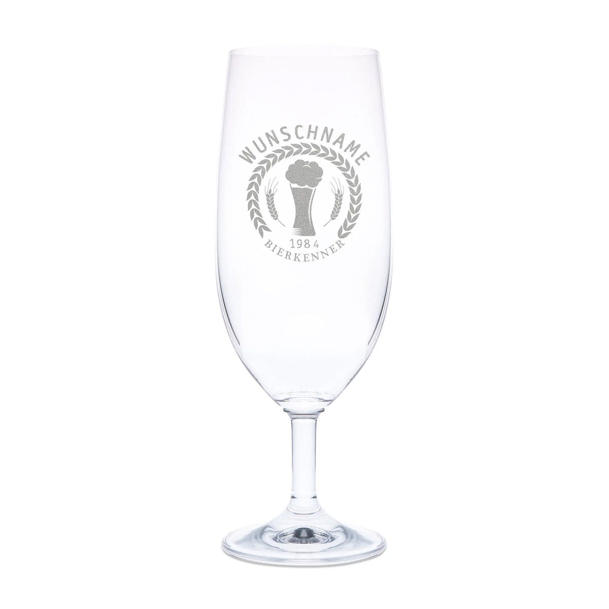 Stölzle Lausitz Bierglas mit Gravur "Bierkenner"