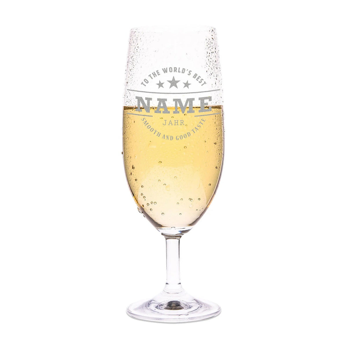 Stölzle Lausitz Bierglas mit Gravur "To the world's best"