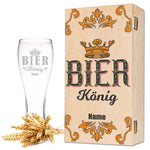 Stölzle Lausitz Weizenglas "Bierkönig V2" mit Namen