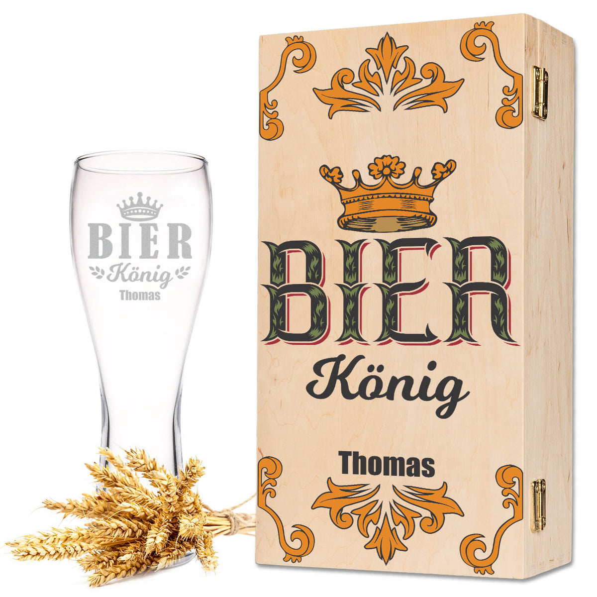 Stölzle Lausitz Weizenglas "Bierkönig V2" mit Namen
