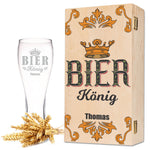 Stölzle Lausitz Weizenglas "Bierkönig V2" mit Namen