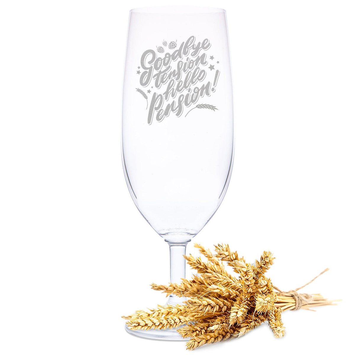 Stölzle Lausitz Bierglas mit Gravur "Goodbye Tension"