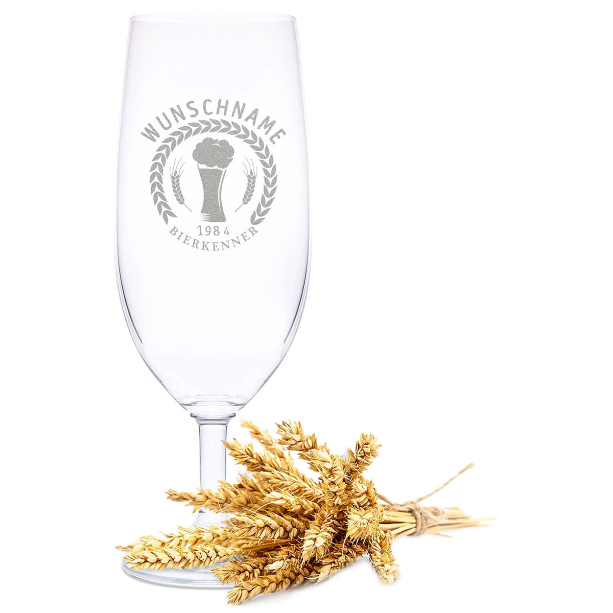 Stölzle Lausitz Bierglas mit Gravur "Bierkenner"