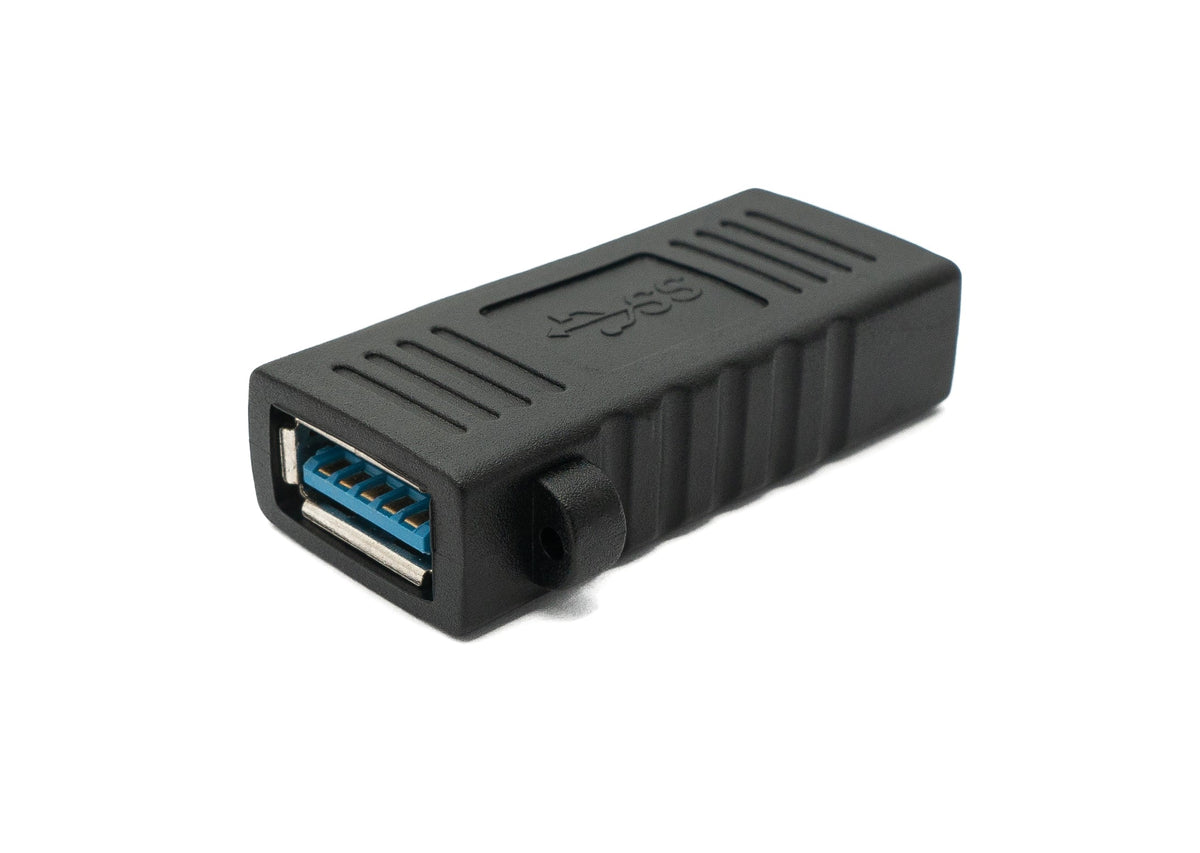 USB 3.0 Adapter Typ A Buchse zu Buchse Kabel in Schwarz | System-S