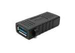USB 3.0 Adapter Typ A Buchse zu Buchse Kabel in Schwarz | System-S