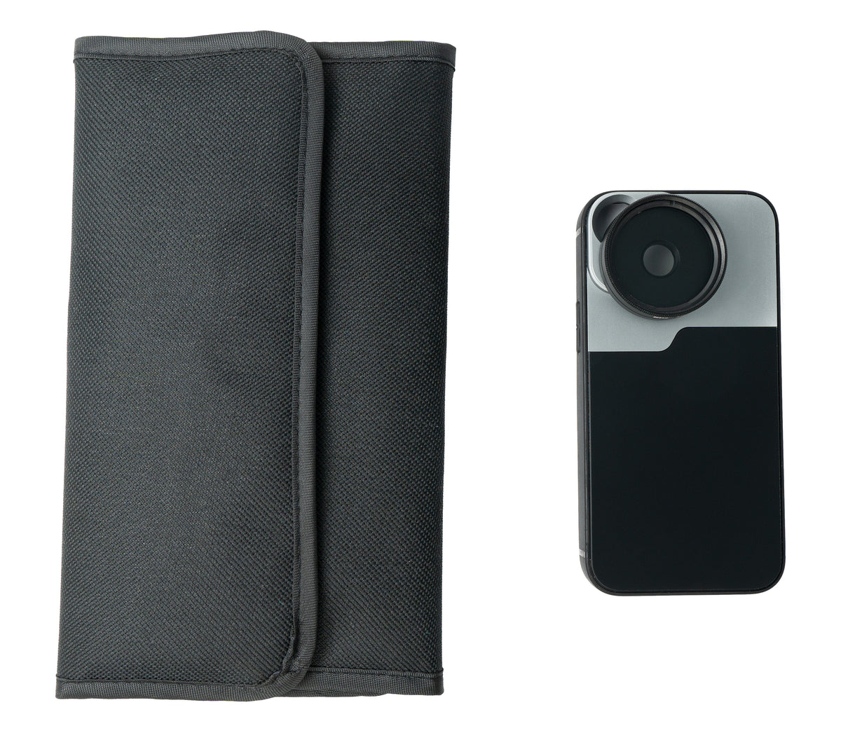 ND Filter Set 37 mm Neutraldichte mit Hülle und Tasche für iPhone 13 Mini | System-S