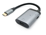 3in1 Adapter Mini DP 1.4 Buchse & 2x USB 3.1 Typ C Buchse zu Typ C Stecker Grau | System-S