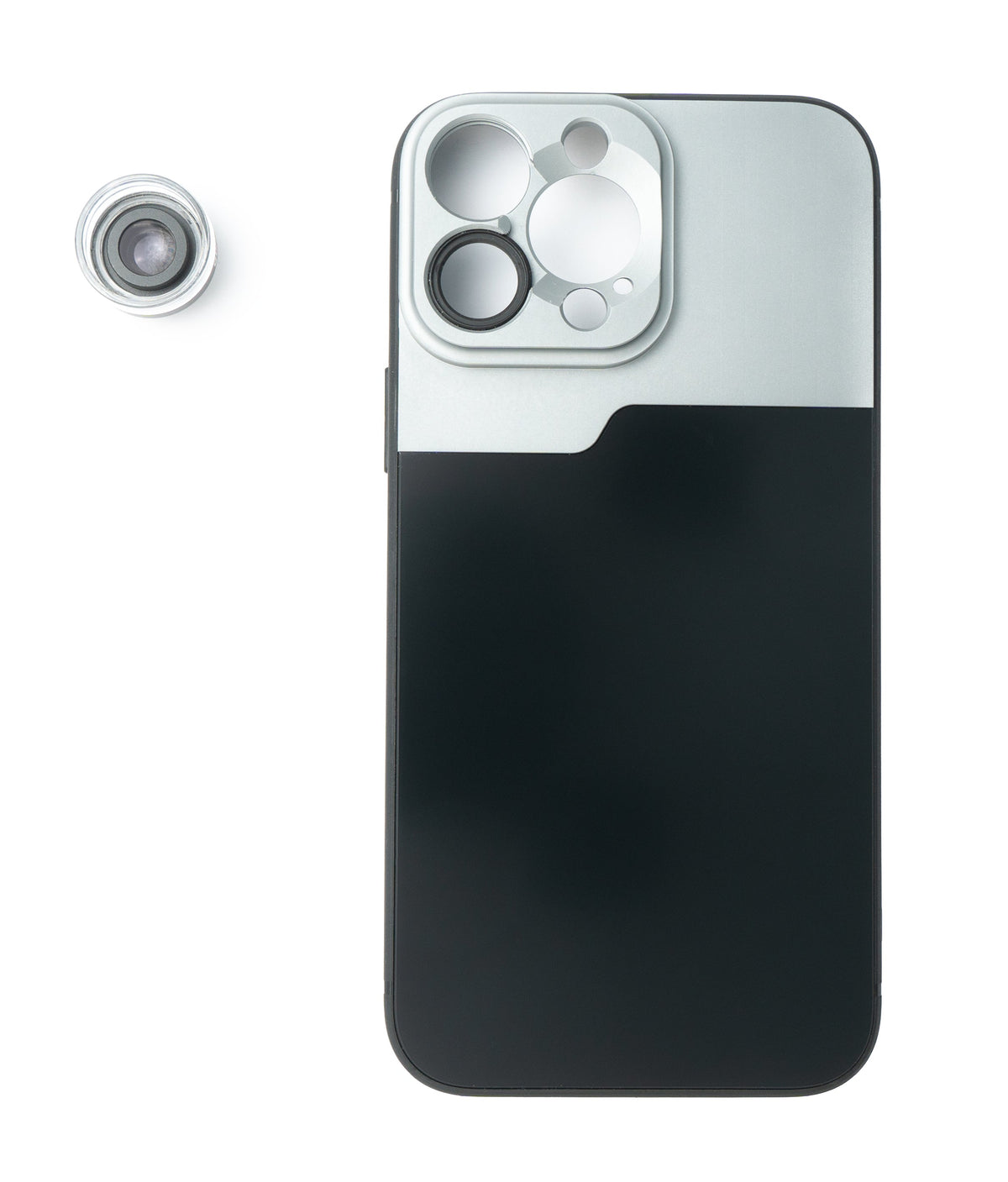 Makro Linse 30x Mikroskop Filter mit Hülle in Schwarz für iPhone 13 Pro Max | System-S