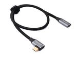 USB 3.1 Gen 2 Kabel 50 cm Typ C Stecker zu Buchse geflochten Winkel | System-S