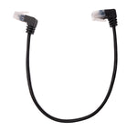 LAN Kabel 25 cm RJ45 8P8C STP Cat6 Stecker zu Stecker Winkel Schwarz | System-S