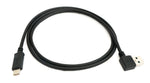 USB 3.1 Kabel 1 m Typ C Stecker zu Typ A Stecker Winkel in Schwarz | System-S